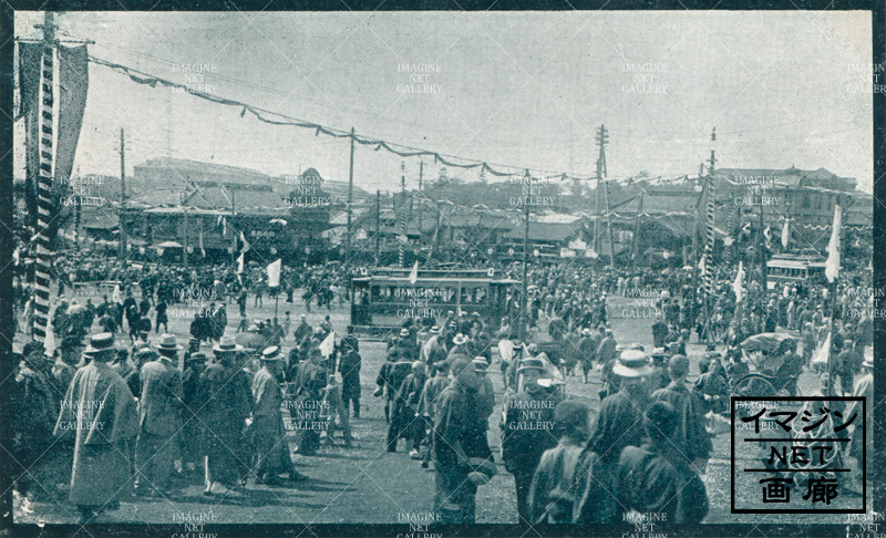 東京/明治天皇崩御の日/赤坂見附 | 幕末・明治・大正絵葉書と写真の資料室-イマジンネット画廊-