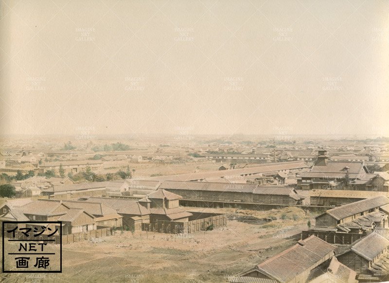 明治時代の写真です。 東京/愛宕山から望んだ景色 明治初期〜中期<Br>撮影者ライムント